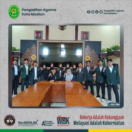   Buka Kegiatan PKL Mahasiswa UINSA Gelombang II, Ketua PA Kota Madiun Tekankan Etika dan Profesionalisme  |04-02-2026|