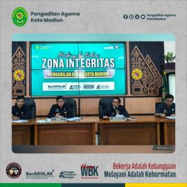 Pertahankan Predikat WBK, PA Kota Madiun Gelar Monev Zona Integritas Tahun 2026 |04-03-2026|