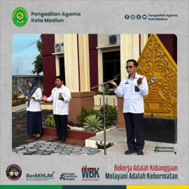 Apel Senin Pagi PA Kota Madiun, Wakil Ketua: "Harmoni Keluarga dan  Dedikasi Kerja Untuk Pelayanan Prima” |13-04-2026|