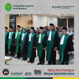 PA Kota Madiun Hadiri Pelantikan dan Pengambilan Sumpah Jabatan Dr. H. Sofyan Zefri, S.H.I., M.S.I. Sebagai Wakil Ketua PA Pamekasan Kelas IB |02-06-2026|
