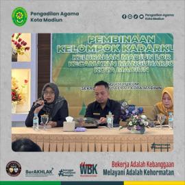 Sebagai Narasumber Pembinaan Kadarkum Kelurahan Madiun Lor Kota Madiun, Hakim PA Kota Madiun Tekankan Pemahaman Hukum Perlindungan Perempuan dan Anak Pasca Perceraian |09-06-2026|