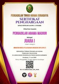 PA Kota Madiun Raih 3 Penghargaan Kinerja Terbaik Triwulan I Tahun 2026 di Lingkungan PTA Surabaya |23-06-2026|
