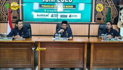 Gelar Monev Berkala, PA Kota Madiun Pacu Produktivitas Kinerja dan Optimalkan Transformasi Digitalisasi Peradilan |08-07-2026|